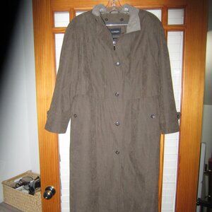 Outbrook Duster Trench Coat Petite 10P Removable Liner Hooded